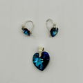 Conjunto de Corazones Azul Aqua