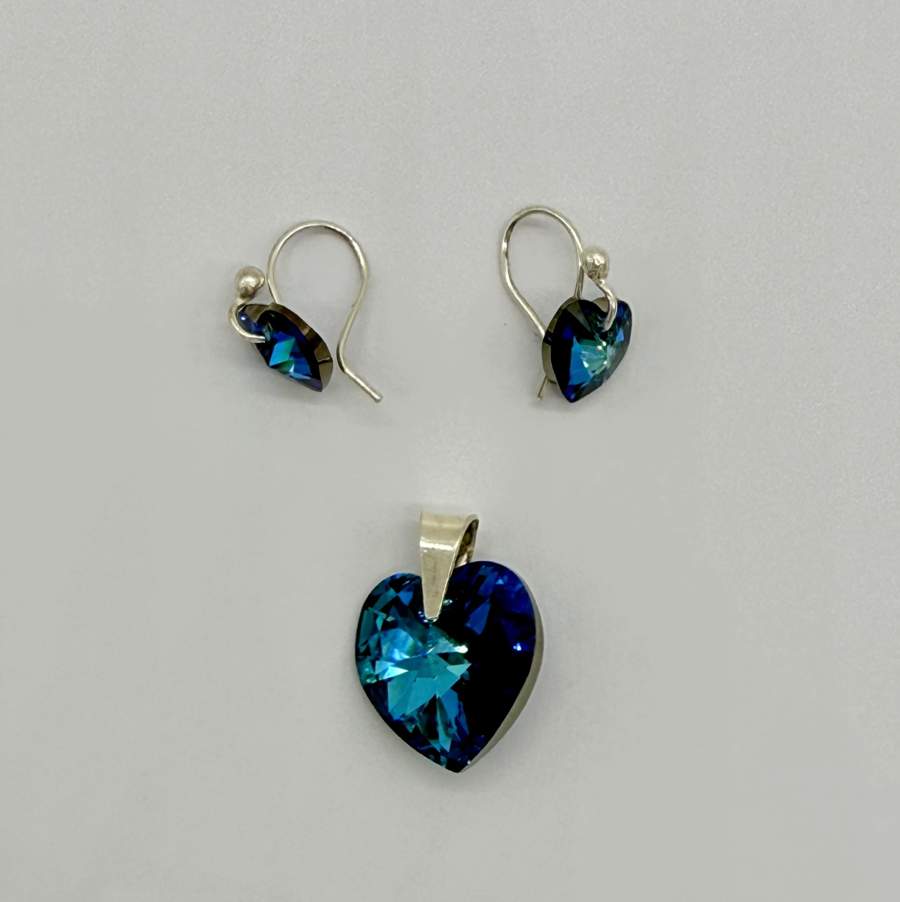Conjunto de Corazones Azul Aqua